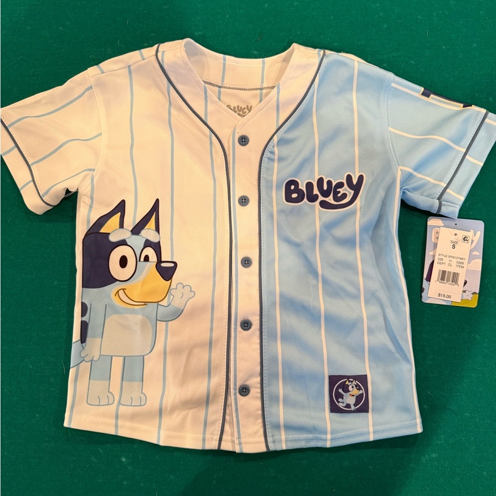 Bluey Kids Baseball Shirt - Light Blue